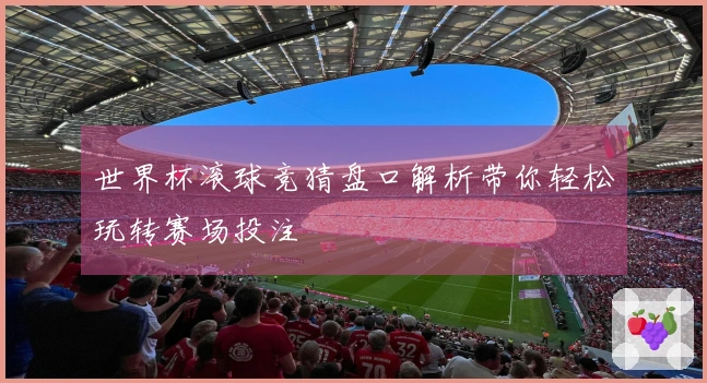 世界杯滚球竞猜盘口解析带你轻松玩转赛场投注